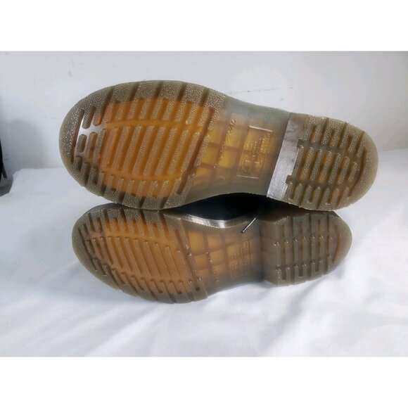 Dr Martens Boots Youth Size 6 Gray Patent Leather Doc Air Walk Lace Up 1460 W - Picture 8 of 16